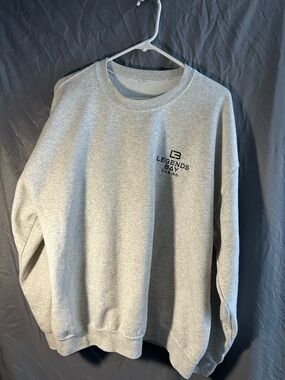 Gildan Light Gray Crewneck Sweatshirt with Chest Logo